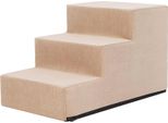 Pillowprim Gradini Per Animali Domestici Ausilio Per L'ingresso Gradini Per Cani Di Piccola Taglia Rampa Per Gatti 3 Gradini Piccolo Beige Altezza 30 Cm