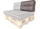 Cuscino Per Pallet Schienale 60X40 Cm Sfoderabile Impermeabile Cuscini Per Pallet Cuscini Per Pallet Da Giardino Cuscini Per Pallet Da Esterno Marrone A Scacchiera