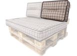 Cuscino Per Pallet Schienale 60X40 Cm Sfoderabile Impermeabile Cuscini Per Pallet Cuscini Da Giardino Cuscini Per Pallet Da Esterno Beige A Scacchiera