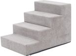 Pillowprim Gradini Per Animali Domestici Ausilio Per L'ingresso Gradini Per Cani Di Piccola Taglia Rampa Gradini Per Gatti 4 Gradini Cenere Grande Altezza 40 Cm