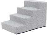 Pillowprim Gradini Per Animali Domestici Ausilio Per L'ingresso Cani Di Piccola Taglia Rampa Gradini Per Gatti 4 Gradini Cenere Grande Altezza 40 Cm