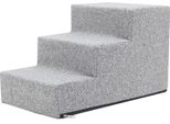 Pillowprim Scale Per Animali Ausilio All'ingresso Piccoli Gradini Per Cani Rampa Per Gatti 3 Gradini Piccoli Altezza Cenere 30 Cm