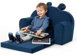 Divano Per Bambini, Divano Letto, Divano, Poltrona Per Bambini, Poltrona, Divano, Divano Per Bambini, Camera Per Bambini, Pieghevole, Mobili In Schiuma, 71X35/91X48 Cm, Blu Navy