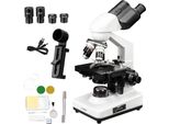 Svbony SM201 Microscopio Binoculare Composto, Microscopio Binoculare Da Laboratorio 40X-2500X, Illuminazione A Led, Stadio Coassiale, Per Studenti Adulti