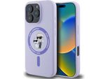 Karl Lagerfeld Klhmp16Lscmkcrhu Iphone16 Pro 6.3 Fioletowy/Purple Custodia Rigida In Silicone Karl&Choupette Anello Magsafe