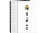 Raccoglitore Ad Anelli Real Madrid C.F. Bianco Grigio A4 26,5 X 33 X 4 Cm
