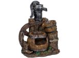 Brunnen NEREUS in Holz-/Stein-Optik