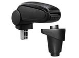 [Bracciolo Centrale, Perfetto Per Fiat 500L Dal 2012 - Rivestito In Pelle Artificiale Nera Con Cuciture Bianche
