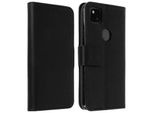 Avizar, Google Pixel 4A Flip Cover Con Slot Per Schede E Funzione Stand, Nero