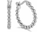 New Bling 9NB-0661 - Orecchini In Argento - Donna - Perline - 15 X 2 Mm - Cerniera - Rodio - Argento