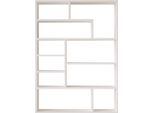 Libreria Rebecca Mobili Iroko 123,5X90X22 Truciolare Bianca Moderna