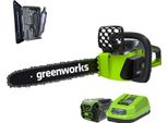 Motosega Greenworks 40V, Motore Brushless, Ingranaggio Oregon Da 16 Pollici, 16 Pollici, Una Batteria