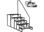 Scala A 5 Gradini, Design Antiscivolo, Portata Massima 300 Kg, Robusta Struttura In Ferro