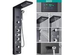 Pannello Doccia A Led, Funzioni Doccia Multifunzione, Display Digitale Della Temperatura, Nero 8009