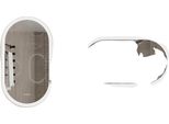 Specchio Da Bagno Retroilluminato, Forma Ovale, Funzione Antiappannamento, 120X60Cm (48X24 Pollici)