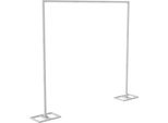 Cavalletto Per Fondale, Struttura In Metallo Resistente, Dimensioni 3X3M, Bianco, 3X3M