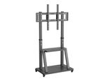 Supporto Tv Mobile, Regolabile In Altezza, Supporta Televisori Da 32'' A 100'', Nero