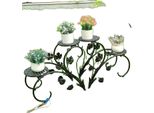 Supporto Per Piante In Metallo, Struttura In Ferro Resistente, Design Elegante, Nero