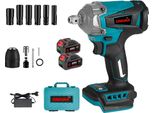 Avvitatore Elettrico A Impulsi, Coppia 1200 Nm, Motore Brushless 18V, Set 2 Batterie-12 Pezzi B