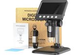 Microscopio Digitale, Schermo Ips Da 4,3", Ingrandimento 50-1000X, Nero"
