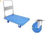 Carrello Spesa Per Impieghi Gravosi, Corrimano Pieghevole, Elevata Capacità Di Carico, Blu S