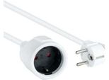 Nanocable 10.22.0605-W - Cavo Di Prolunga, Da Spina Schuko CEE7 A Presa Schuko CEE7, 100% Rame 1,5 Mm2, Bianco, 5 M