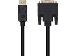 Cavo Convertitore Aisens A125-0463/ Displayport Maschio - Dvi Maschio/ Fino A 5W/ 2300Mbps/ 3 M/ Nero