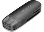 Lettore Di Schede Vention 2-In-1 Usb 3.0 A (Sd+Tf) Nero Lettera Di Unità Singola