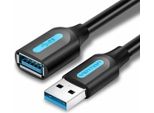 Extension Cable Usb 3.0 Male To Female Vention Cbhbh 2M Black