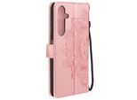 Avizar, Samsung Galaxy A25 5G Mandala Custodia Portafoglio Cinturino Mano, Rosa