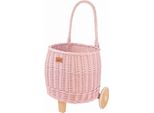 Cesto Portagiochi Rosa Su Ruote Pully