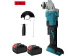 Smerigliatrice Angolare Elettrica Brushless Da 125 Mm, Regolazione Continua Della Velocità, Compatibile Con Batterie Da 18 V, 2 Batterie