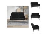 Vidaxl Panca Nera 108X79X79 Cm In Velluto - Panche