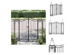 Vidaxl Cancello Da Giardino Nero 121X8X100 Cm In Ferro Battuto - Cancelli Da Giardino