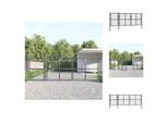 Vidaxl Cancello Da Giardino A Rete Antracite 400X175 Cm Acciaio Zincato - Cancelli Da Giardino