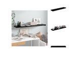 Vidaxl Scaffale Galleggiante Nero Lucido 120X23,5X3,8 Cm Mdf - Mensole A Muro