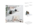 Vidaxl Mensole Galleggianti 4 Pz. Bianco Lucido 23X23,5X3,8 Cm Mdf - Mensole A Muro