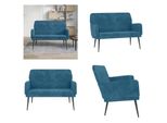 Vidaxl Panca Blu 108X79X79 Cm In Velluto - Panca - Panche - Panca - Panca Per Ingresso