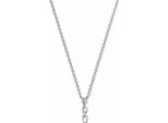 New Bling 9NB-0439 Collana In Argento Con Pendente Ad Ancora Con Zirconi - Argento - Zirconi - Maglia Ad Ancora - 40+5 Cm - Colore Argento