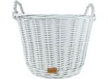 Cestino Rotondo Con Orecchie, Bianco