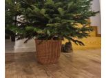 Cesto Portagiochi Rotondo Con Orecchie Naturali. Cestino Da Lancio Per Albero Di Natale.
