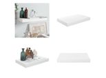 Vidaxl Scaffale Galleggiante Bianco Lucido 40X23X3,8 Cm Mdf - Scaffale A Muro - Mensole A Muro - Scaffale A Muro Galleggiante - Scaffale A Muro Galleggiante
