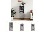 The Living Store Credenza Grey Sonoma 40X36X110 Cm Materiale A Base Di Legno