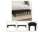 The Living Store Panca Nera 100X30X30 Cm In Pelle Finta
