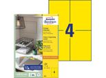 Etichette Inkjet/Laser/Copia 105X48Mm Pu=5X400 Pezzi Giallo