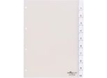 Durable Divisorio A4 10 Tasti Termosaldati Con Indice E Foratura 80X80X80 Mm, Trasparente, 682119