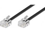 Goobay 50319 Cavo Di Collegamento Modulare, 10 M, Nero - Spina RJ11/RJ14 (6P4C) > Spina RJ11/RJ14 (6P4C)