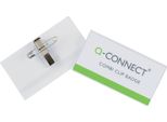 Q-Connect® KF01567 Badge Portanome - Con Clip Combinata (Pin E Clip), 90 X 54 Mm
