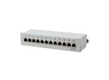 Pannello Patch Da Tavolo Logilink Cat. 6A, 12 Porte, Grigio Chiaro