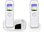 Panasonic KX-TGJ322GW - Telefono Cordless - Segreteria Telefonica Con Id Chiamante - Dect - Bianco + Cornetta Aggiuntiva